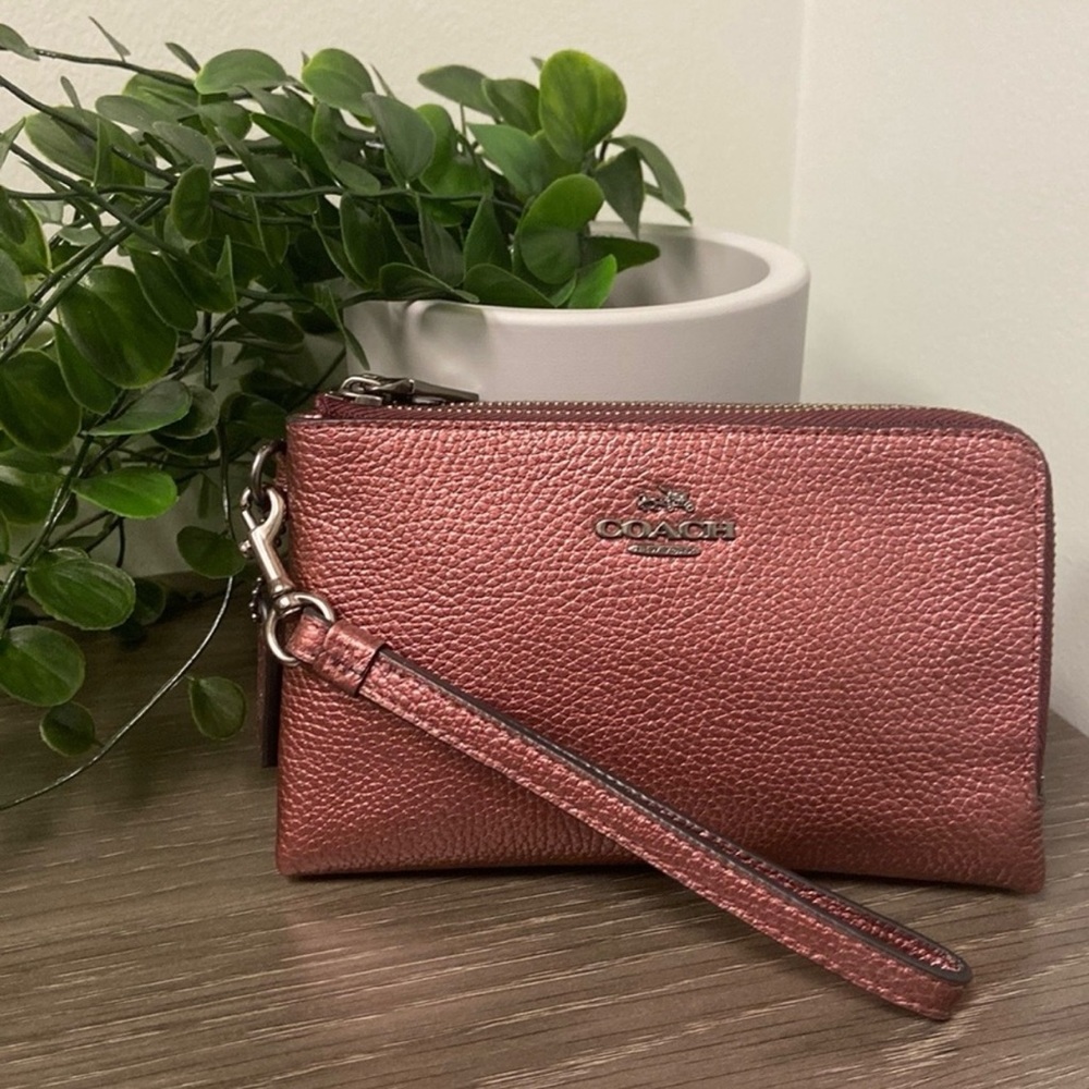 Coach Double Zipper Wristlet